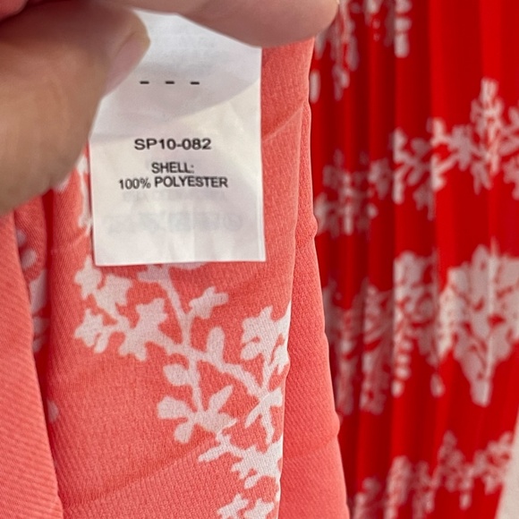 Self- Portrait Flower Spell Maxi Ruffle Pleated Dress Size US6 Red V Neck - Picture 14 of 15